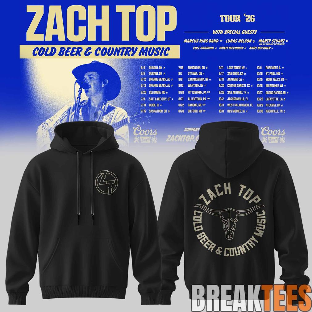 Zach Top – Cold Beer & Country Music Tour ’26 Limited Hoodie Zach Top – Cold Beer & Country Music Tour ’26 Limited Hoodie