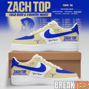 Zach Top – Cold Beer & Country Music Tour ’26 AF1 Shoes 1 Zach Top – Cold Beer & Country Music Tour ’26 AF1 Shoes 1