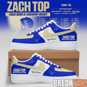 Zach Top – Cold Beer & Country Music Tour ’26 AF1 Shoes 2 Zach Top – Cold Beer & Country Music Tour ’26 AF1 Shoes 2