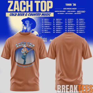 Zach Top – Cold Beer & Country Music Tour ’26 Special 2D T-Shirt 1