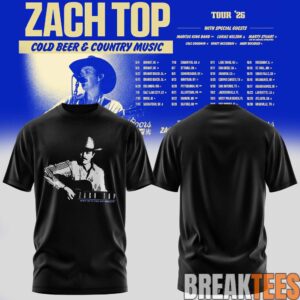 Zach Top – Cold Beer & Country Music Tour ’26 Special 2D T-Shirt 2