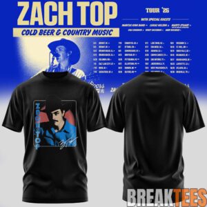 Zach Top – Cold Beer & Country Music Tour ’26 Special 2D T-Shirt 3