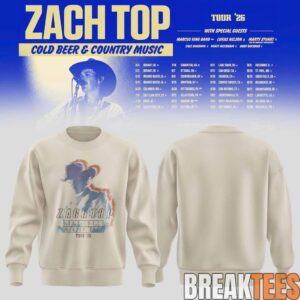 Zach Top – Cold Beer & Country Music Tour ’26 Sweatshirt 1
