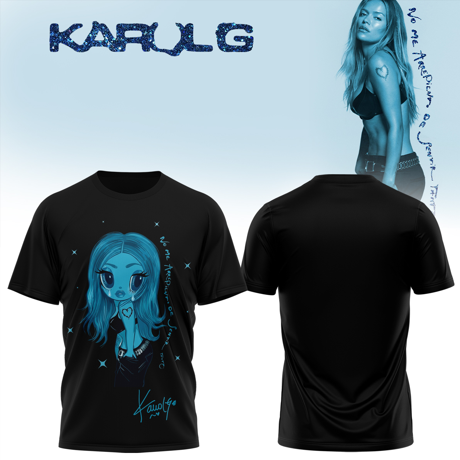 Karol G Album “NO ME ARREPIENTO DE SENTIR TANTO” Limited Edition Signature T-Shirt Karol G Album “NO ME ARREPIENTO DE SENTIR TANTO” Limited Edition Signature T-Shirt