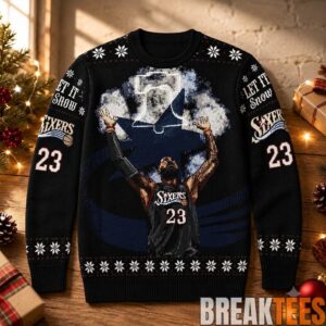 2026 LeBron James Sixers Ugly Christmas Sweater