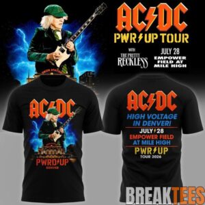 AC/DC x Denver Power Up Tour 2026 Limited Edition Black T-Shirt