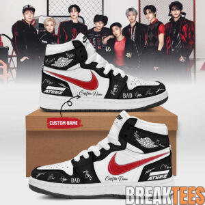 ATEEZ BAD signed Custom AJ1 Shoes