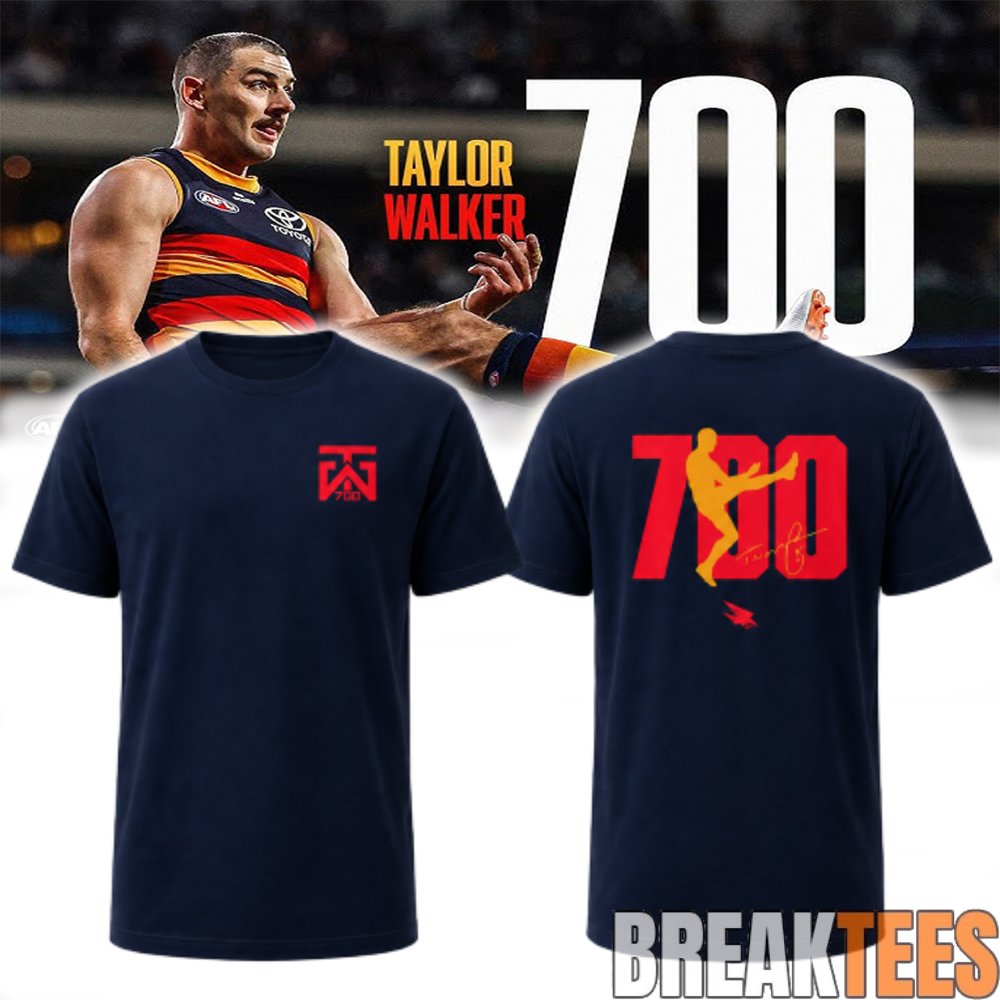 Adelaide Crows Taylor Walker 700 Goals Tee Adelaide Crows Taylor Walker 700 Goals Tee