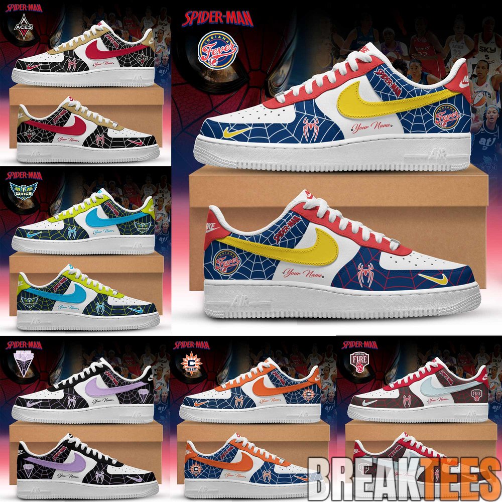 All Teams WNBA x Spider-Man Custom Air Force 1 Shoes All Teams WNBA x Spider-Man Custom Air Force 1 Shoes