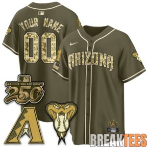 Arizona Diamondbacks Salute to Service 2026 Premier Custom Jersey