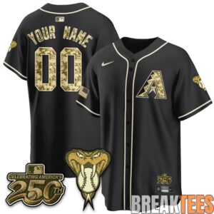 Arizona Diamondbacks Salute to Service 2026 Premier Custom Jersey 3