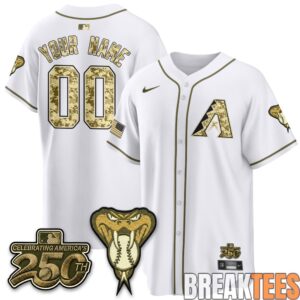 Arizona Diamondbacks Salute to Service 2026 Premier Custom Jersey 5