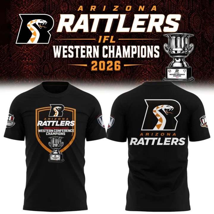Arizona Rattlers 2026 Western Conference Champions T-Shirt Arizona Rattlers 2026 Western Conference Champions T-Shirt
