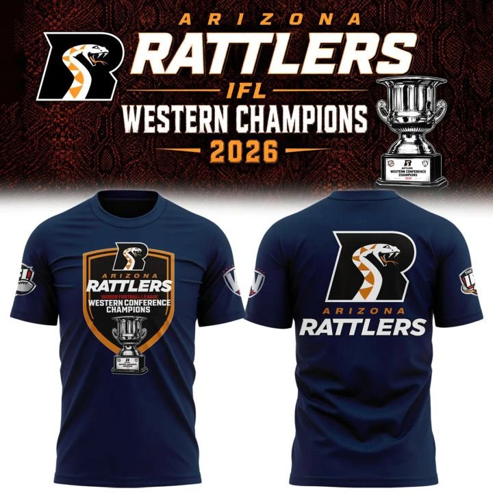 Arizona Rattlers 2026 Western Conference Champions T-Shirt Arizona Rattlers 2026 Western Conference Champions T-Shirt