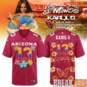 Arizona Cardinals x Karol G Viajando Por El Mundo Tropitour 2026 Jersey