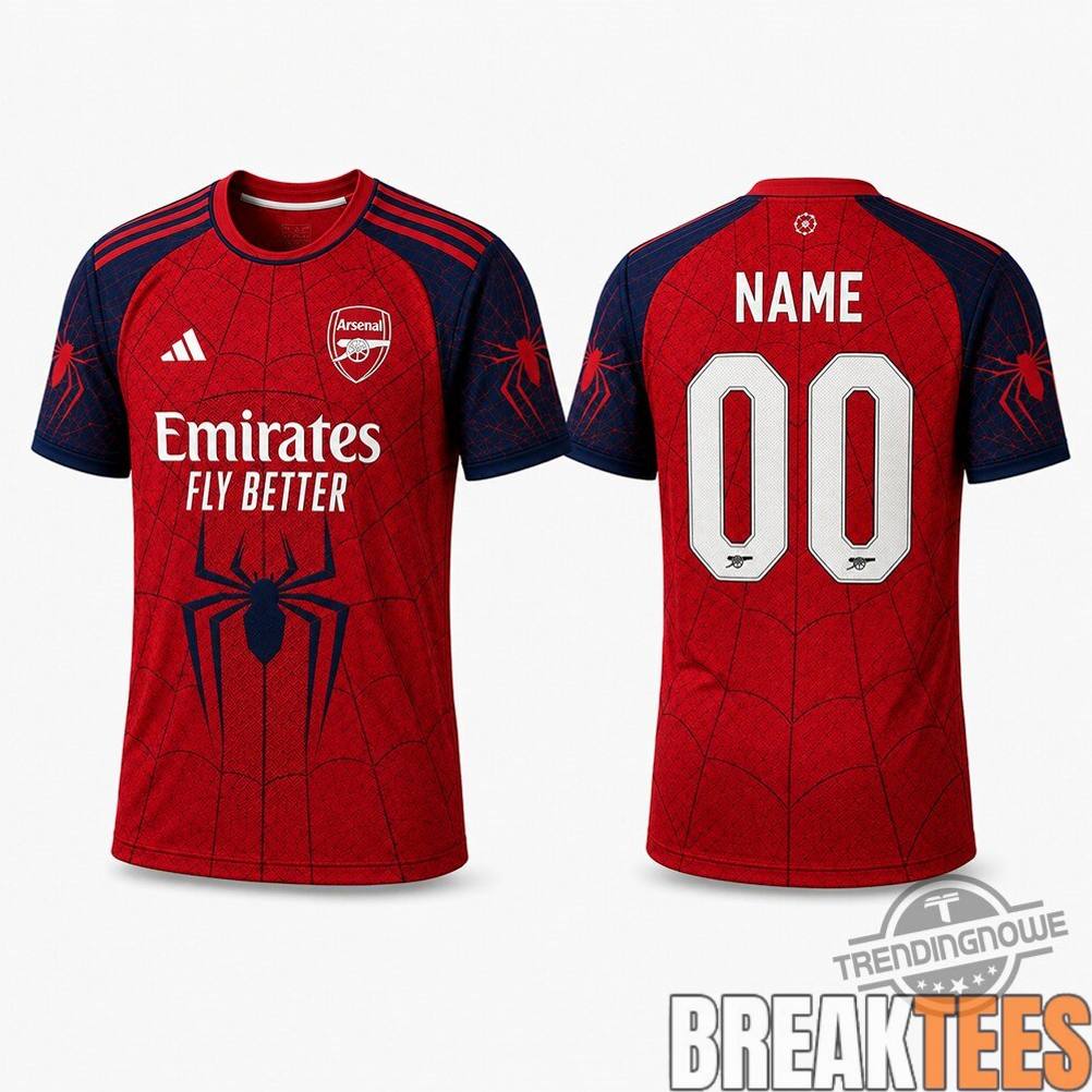 Arsenal FC Spider Man Brand New Day Home Soccer Jersey Arsenal FC Spider Man Brand New Day Home Soccer Jersey