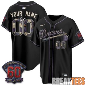Atlanta Braves Halloween Nightmare Edition Custom Jersey