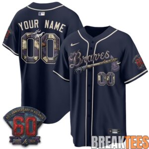 Atlanta Braves Halloween Nightmare Edition Custom Jersey 2
