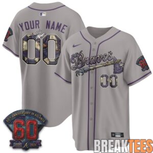 Atlanta Braves Halloween Nightmare Edition Custom Jersey 3