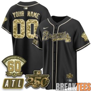 Atlanta Braves Salute to Service 2026 Custom Baseball Jersey 2