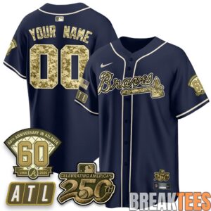 Atlanta Braves Salute to Service 2026 Custom Baseball Jersey 3