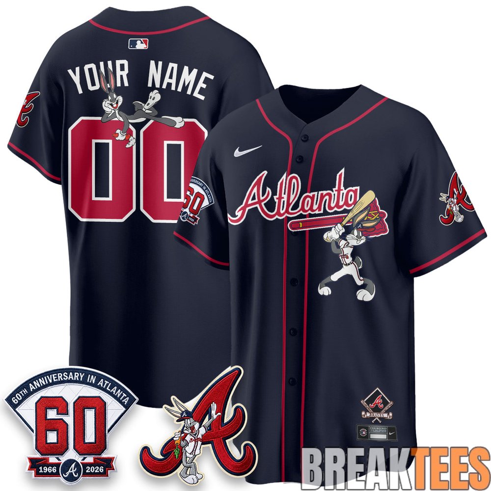 Atlanta Braves x Bunny Premier Custom Baseball Jersey Atlanta Braves x Bunny Premier Custom Baseball Jersey