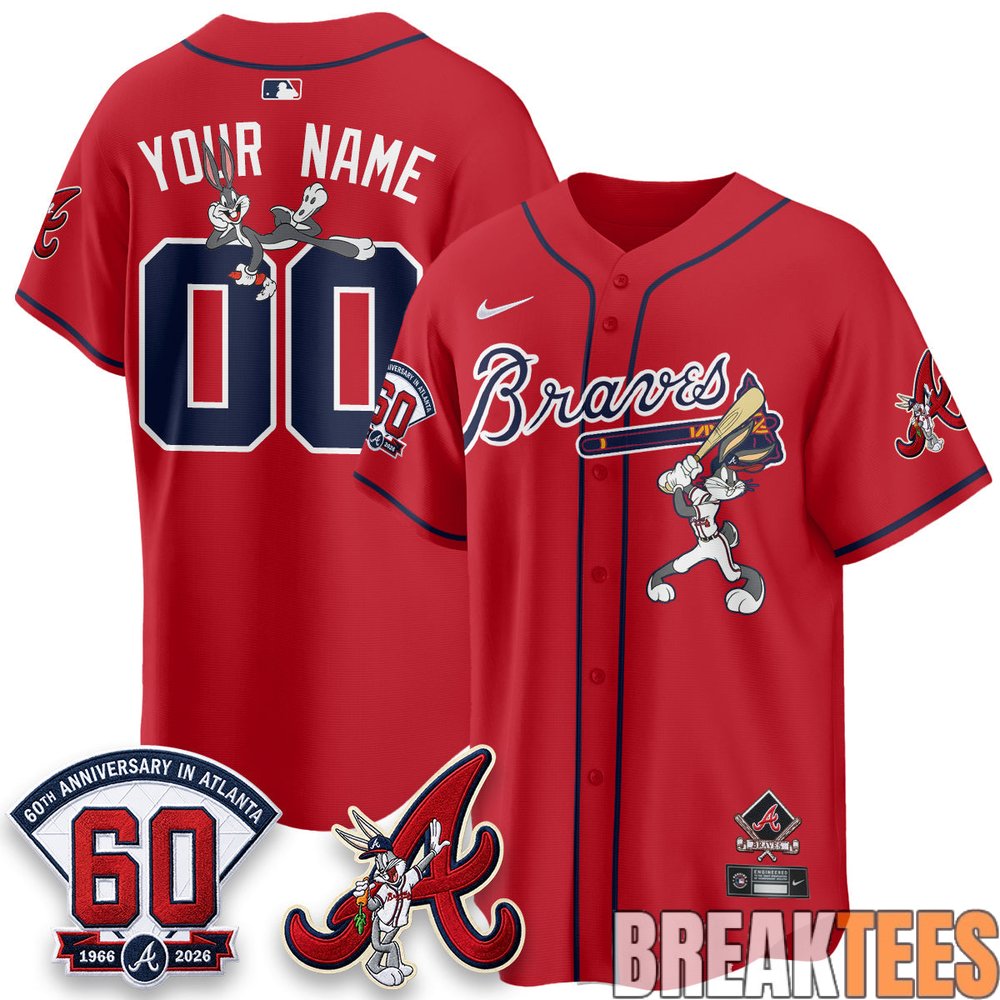 Atlanta Braves x Bunny Premier Custom Baseball Jersey Atlanta Braves x Bunny Premier Custom Baseball Jersey