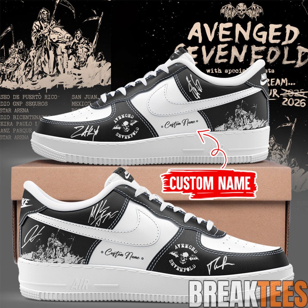 Avenged Sevenfold “Life Is But a Dream… Latin America Tour 2026.” Custom AF1 Shoes Avenged Sevenfold “Life Is But a Dream… Latin America Tour 2026.” Custom AF1 Shoes
