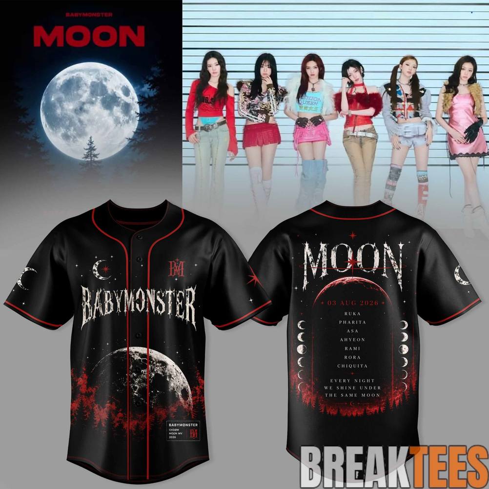 BABYMONSTER MOON Eclipse Baseball Jersey BABYMONSTER MOON Eclipse Baseball Jersey