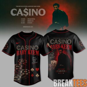 Baby Keem – Ca$ino 2026 Tour Baseball Jersey