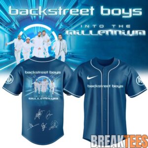 Backstreet Boys ”Into The Millennium” Tour Signature Baseball Jersey – Navy