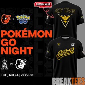 Baltimore Orioles x Pokmon GO Team Instinct 2026 T-Shirt