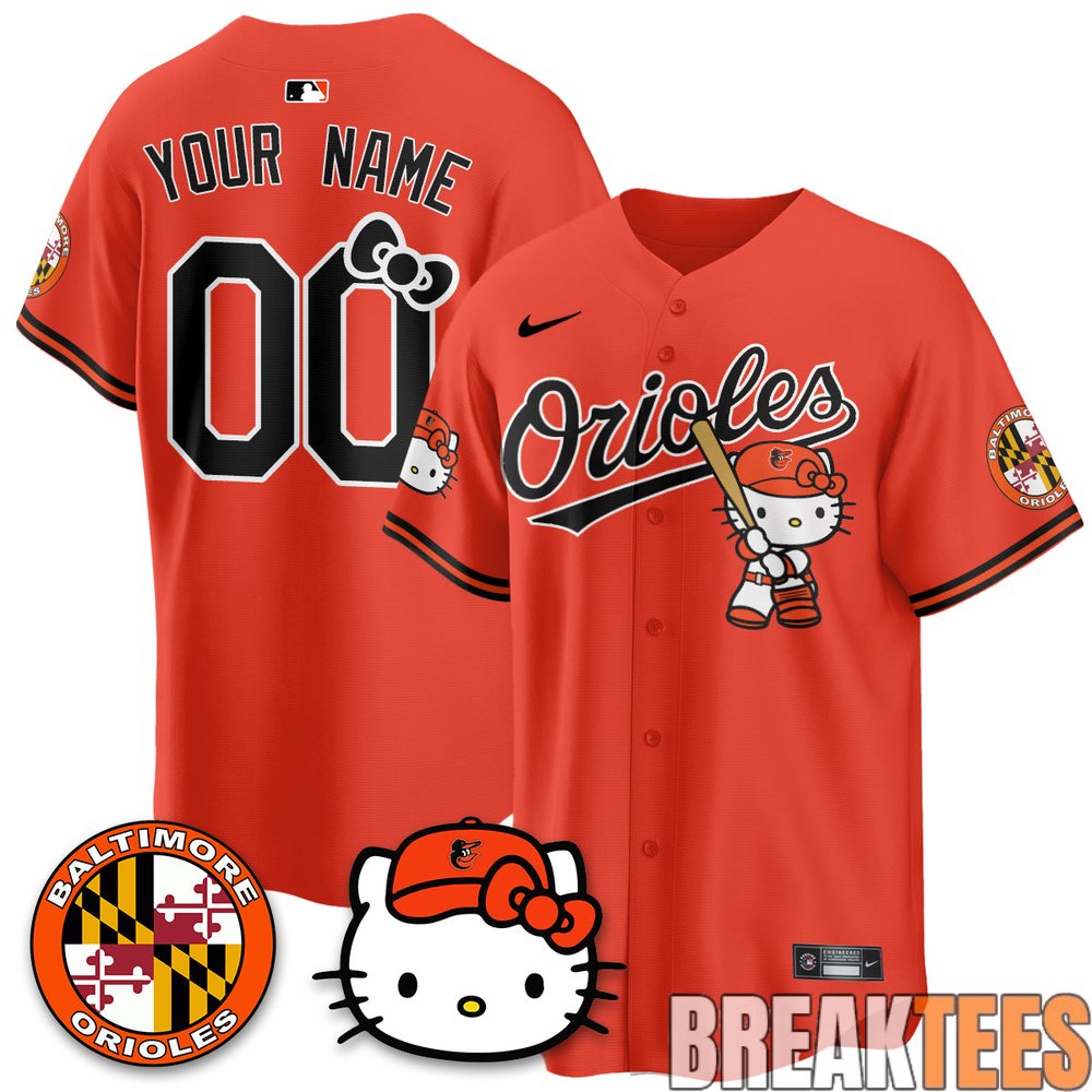 Baltimore Orioles x Hello Kitty Premier Limited Custom Jersey Baltimore Orioles x Hello Kitty Premier Limited Custom Jersey