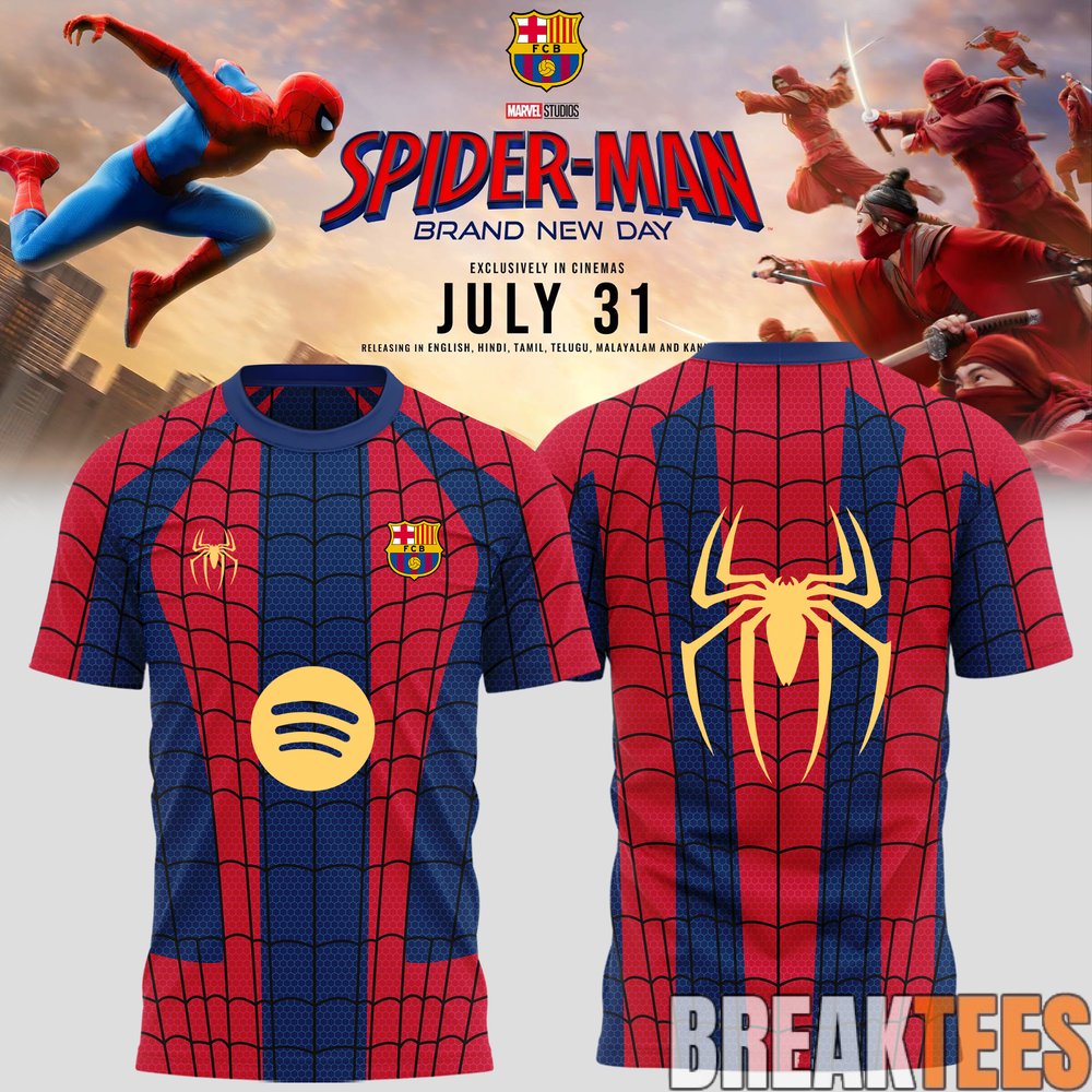 Barcelona x Spider-Man Brand New Day T-Shirt Barcelona x Spider-Man Brand New Day T-Shirt
