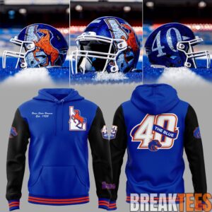 Boise State Broncos Celebrating 40 Years of The Blue Hoodie 1
