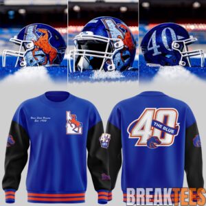Boise State Broncos Celebrating 40 Years of The Blue Sweatshirt 1