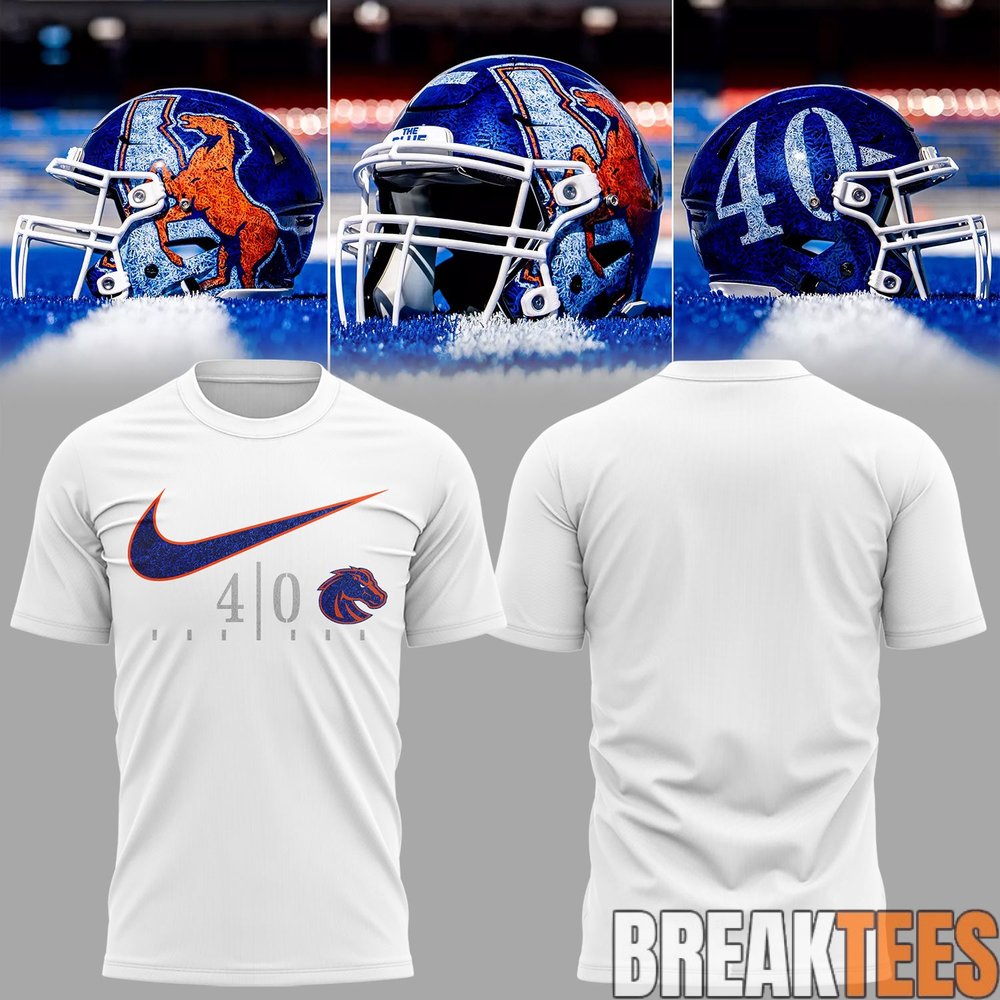 Boise State Broncos Celebrating 40 Years of The Blue T-Shirt Boise State Broncos Celebrating 40 Years of The Blue T-Shirt