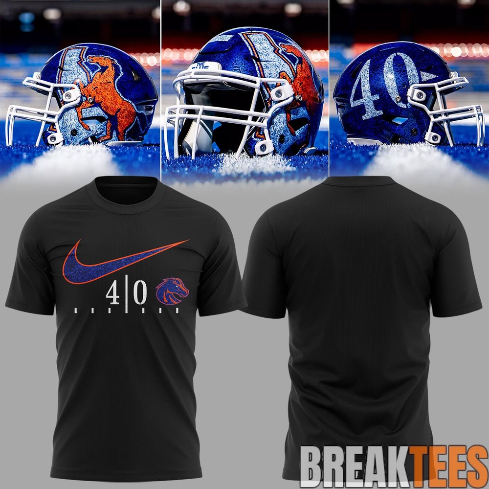 Boise State Broncos Celebrating 40 Years of The Blue T-Shirt Boise State Broncos Celebrating 40 Years of The Blue T-Shirt