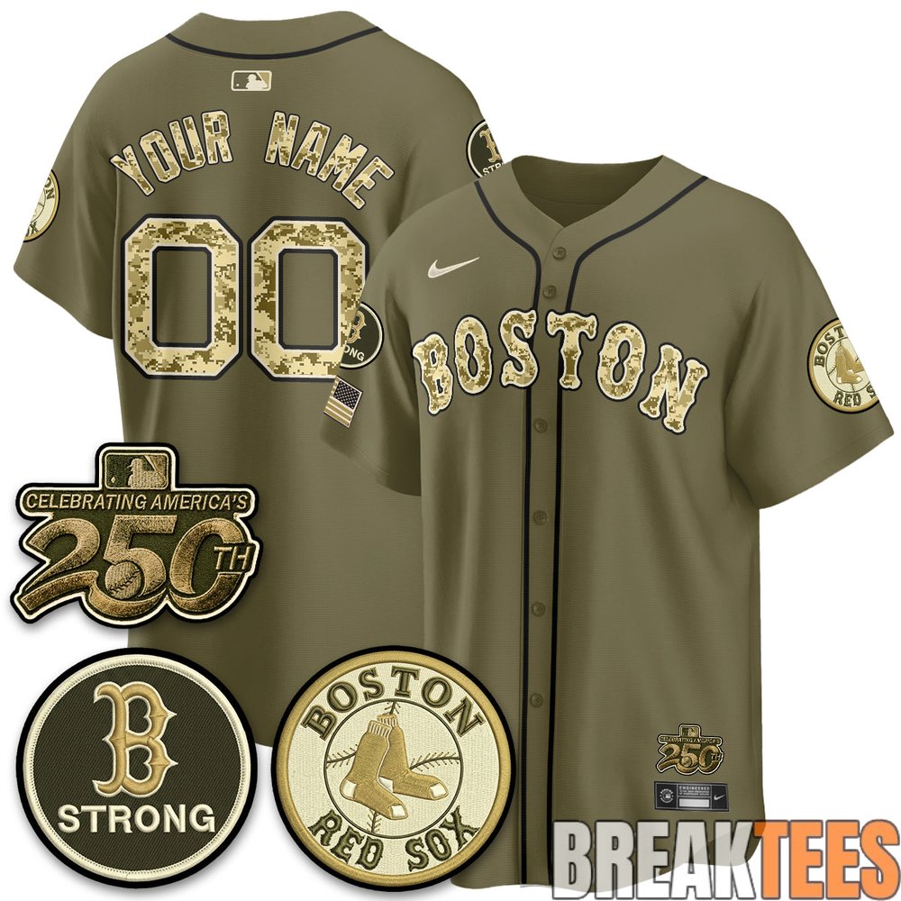 Boston Red Sox 2026 Armed Forces Day ‘Boston Strong’ Custom Baseball Jersey Boston Red Sox 2026 Armed Forces Day ‘Boston Strong’ Custom Baseball Jersey