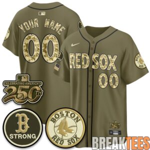 Boston Red Sox 2026 Armed Forces Day 'Boston Strong' Custom Baseball Jersey 2 Boston Red Sox 2026 Armed Forces Day 'Boston Strong' Custom Baseball Jersey 2