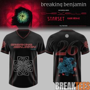 Breaking Benjamin American Tour 2026 Graphic Football Jersey