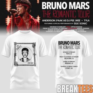 Bruno Mars The Romantic Tour AUS & NZ Limited T-Shirt