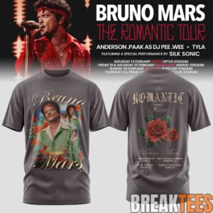 Bruno Mars The Romantic Tour AUS & NZ Limited T-Shirt 1