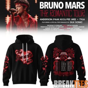 Bruno Mars The Romantic Tour AUS & NZ Tour Limited Hoodie