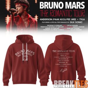 Bruno Mars The Romantic Tour AUS & NZ Tour Limited Hoodie 2