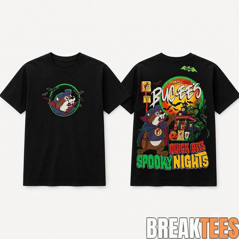 Buc-ee’s Halloween 2026 Quick Bites Spooky Nights Dark Vampire T-Shirt Buc-ee’s Halloween 2026 Quick Bites Spooky Nights Dark Vampire T-Shirt