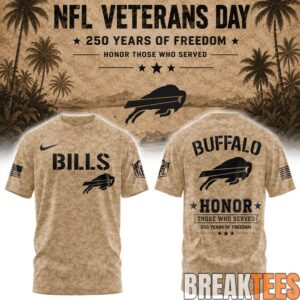 Buffalo Bills x Veteran 250 Years of Freedom T-Shirt