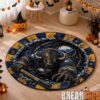 Calgary Flames Special Halloween Round Quilted Rug