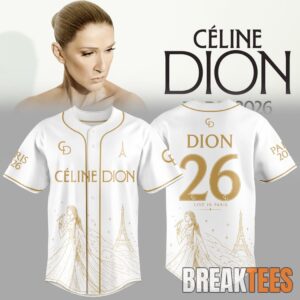 Céline Dion LIVE IN PARIS 2026 “White Symphony” Baseball Jersey
