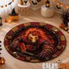 Carolina Hurricanes Special Halloween Round Quilted Rug